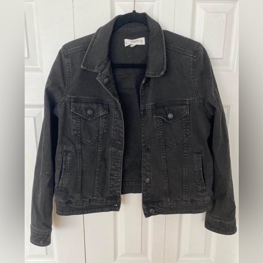Mango Black Denim Jacket